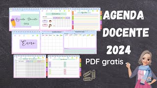 Agenda 2024 gratis PDF para docentes [upl. by Lyons]