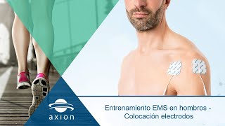 Colocación electrodos en hombro para entrenamiento EMS en casa  Electroestimulador EMS muscular [upl. by Angelika]