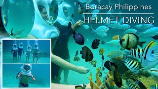 Boracay Vlog 2022  Helmet Diving  So scary down there with cannibalistic fishes [upl. by Nnylanna]