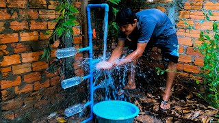 Do it yourself project water pvc pips with recycle plastic bottle transform to strong water energy [upl. by Nellie]