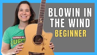 Blowin In The Wind Fingerstyle Acoustic Guitar Tutorial  Bob Dylan [upl. by Chrisse]