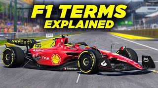 F1 Terms Explained Part 1 Chicane Livery Power Unit Stewards [upl. by Reerg]