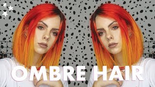 DIY OMBRE HAIR DYE  Orange into Yellow [upl. by Oflodur]