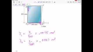 Mechanics of Materials  Shear strain example 1 [upl. by Munt]