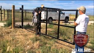 Denver Cantilever Driveway Gate Installation [upl. by Ahsienor]