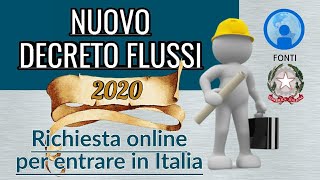 Nuovo Decreto flussi 2020 TUTTI I DETTAGLI [upl. by Fisa]