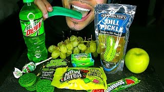 ASMR GREEN FOOD ONLY JERRY EATING MUKBANG NO TALKING 24 HOURS [upl. by Somar824]