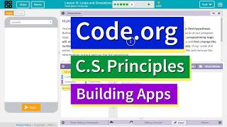 Loops and Simulations Lesson 126 Tutorial with Answers Codeorg CS Principles [upl. by Elberta523]