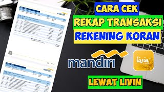 Cara Melihat dan Mencetak Rekening Koran Bank Mandiri [upl. by Wahlstrom]