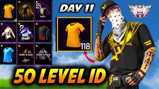 REGION TOP 10 WITH LEVEL 50 ID HOW  100 VAULT amp COLLECTION ACCOUNT WITH RANK PUSH🔥FREE FIRE DAY 11 [upl. by Thordia]