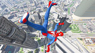 GTA 5 SPIDERMAN Ragdolls Compilation Episode 01 Euphoria Physcis Showcase [upl. by Garwood]