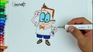 How to draw and Color Melvin from Captain UnderpantsDrawing For Everyone37 [upl. by Salomi]