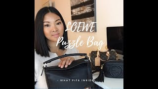 LOEWE PUZZLE BAG  REVIEW COMPARISON amp WHAT FITS INSIDE [upl. by Bowler]