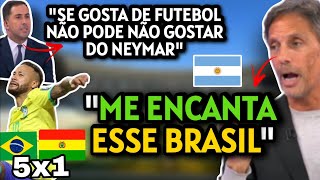 IMPRENSA ARGENTINA FICOU ENCANTADA COM BRASIL E NEYMAR NA GOLEADA BRASIL 5X1 BOLÍVIA [upl. by Jehoash]