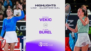 Clara Burel vs Donna Vekic  2024 Linz Quarterfinal  WTA Match Highlight [upl. by Mistrot615]