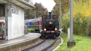 Tag der offenen Tür bei der Oensingen Balsthal Bahn  Steamtrains in Switzerland  Nov 2023 [upl. by Dylana465]