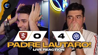 🐂 👑 VABBEH RAGAZZI MA QUESTO CHI È  LIVE REACTION SALERNITANA INTER 04 [upl. by Nosnhoj]