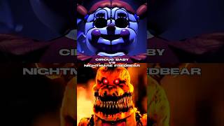 Circus Baby Vs Nightmare Fredbear  Who Wins battles shorts [upl. by Zzahc109]