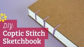 How to Make a Sketchbook  DIY Coptic Stitch Bookbinding Tutorial  Sea Lemon [upl. by Yerffeg359]