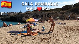 🇪🇸 Cala Domingos 🏖 Mallorca ❤ Beach walk 🗓 14th May ☀️ 27°C  SPAIN 4K [upl. by Applegate]