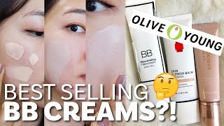 🔥TOP BB CREAMS AT OLIVE YOUNG🤔COVERAGE THO [upl. by Lovato]