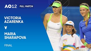 Victoria Azarenka v Maria Sharapova Full Match  Australian Open 2012 Final [upl. by Dorolisa]