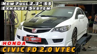 New Full 23quot SS Exhaust System  HONDA CIVIC FD 20 VTEC [upl. by Pradeep]