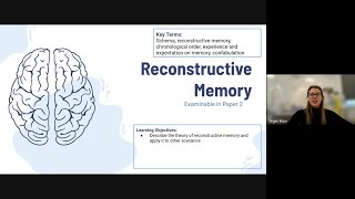 OCR GCSE Psychology  Memory  The Theory of Reconstructive Memory [upl. by Elorak647]