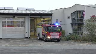 Norfolk Fire amp Rescue Service Carrow HRP61reg Scania Turnout November 2023 [upl. by Rissa]