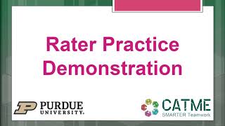 Rater Practice Demonstration [upl. by Ginny]