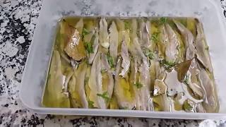 الشطون المخلل أو المرقد وكيفية الاحتفاظ به مدة طويلة les anchois fait maison [upl. by Suellen340]