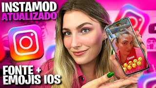 INSTAGRAM ESTILO IPHONE NO ANDROID 2023 🔥 EMOJIS IOS e FONTE IOS  BORDAS CURVADAS INSTAFLOW 🥳 [upl. by Annaehr]