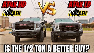 2024 GMC Sierra 2500 AT4X AEV VS 1500 AT4X AEV Who Would Buy The HD Over the 12 Ton [upl. by Naugal106]