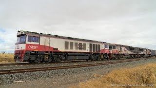 SCT 4PM9 Containers Boxcars Reefers  PoathTV Australian Trains amp Railways [upl. by Eilssel]