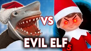 SHARK PUPPET VS EVIL ELF ON THE SHELF PT5 [upl. by Alissa]