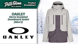 Oakley Sierra Insulated Snowboard Jacket Mens  W2223 Product Breakdown [upl. by Ydor45]