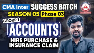 CMA Inter Group 1 ACCOUNTS Day 01  Success Batch Season 05 Phase 01  AAC [upl. by Notsrik206]