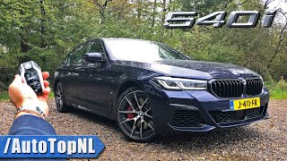 2021 BMW 540i G30 M Sport Edition REVIEW on AUTOBAHN NO SPEED LIMIT by AutoTopNL [upl. by Hughmanick761]