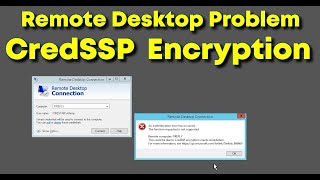 How to Fix Error CredSSP Encryption When Access Remote Desktop Connection RDP [upl. by Gorlin775]