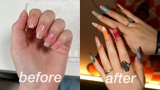 HOW TO DO YOUR NAILS AT HOME LIKE A PRO aesthetic coachella nails [upl. by Kara-Lynn221]