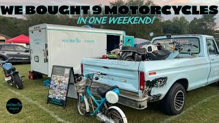 Barber Vintage Motorcycle Festival  Bought 9 bikes Will they Run  Camp Life [upl. by Barlow]