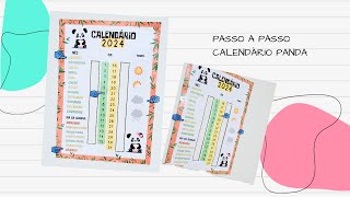 Passo a passo calendário panda [upl. by Iaw923]