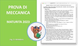 Prova di Meccanica 2023 ITIS  Disegno Progettazione ed Organizzazione Industriale [upl. by Diley]