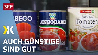 Pelati im Test Die günstigen Tomaten aus der Dose überzeugen  2018  Kassensturz  SRF [upl. by Thierry]