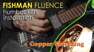 Fishman Fluence Modern Humbucker set installation  PLUS  Copper Shielding to kill the RF noise [upl. by Adigun16]