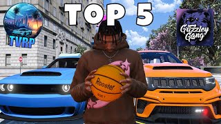 TOP 5 BEST FREE GTA RP Fivem Servers Public Non Whitelist [upl. by Nallac]