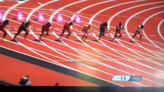 Olympia 2012 London 100m Lauf Männer [upl. by Nnylyt183]