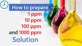 How to prepare 1ppm 10ppm 100ppm and 1000ppm solution  ppm solution preparation [upl. by Ennis]