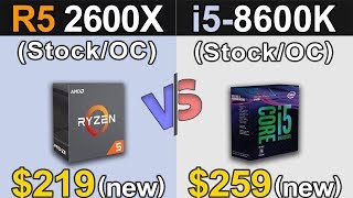 R5 2600X Vs i58600K  RTX 2080  Stock and Overclock  New Games Benchmarks [upl. by Kariotta]