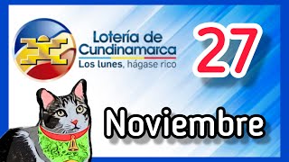 Resultado LOTERIA DE CUNDINAMARCA Lunes 27 de Noviembre de 2023 [upl. by Aretina]